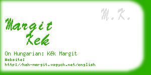 margit kek business card